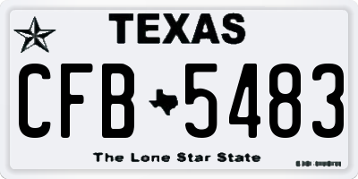 TX license plate CFB5483