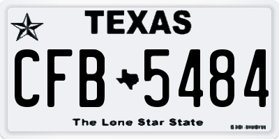 TX license plate CFB5484