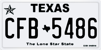 TX license plate CFB5486