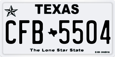 TX license plate CFB5504