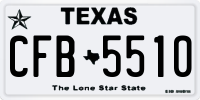 TX license plate CFB5510