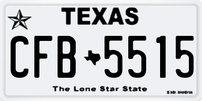TX license plate CFB5515