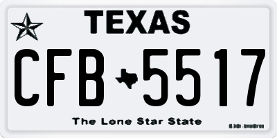 TX license plate CFB5517