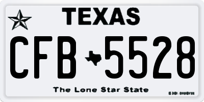 TX license plate CFB5528