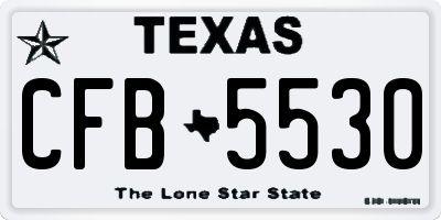 TX license plate CFB5530