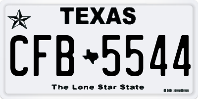 TX license plate CFB5544