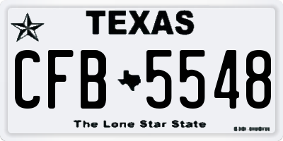 TX license plate CFB5548