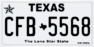 TX license plate CFB5568