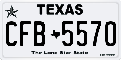 TX license plate CFB5570
