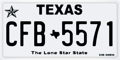 TX license plate CFB5571