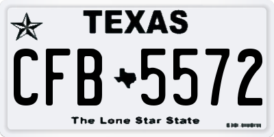 TX license plate CFB5572