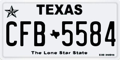 TX license plate CFB5584