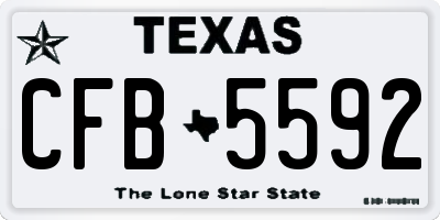 TX license plate CFB5592