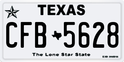 TX license plate CFB5628