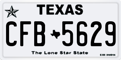 TX license plate CFB5629