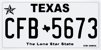 TX license plate CFB5673