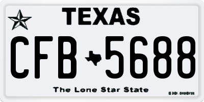 TX license plate CFB5688