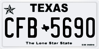 TX license plate CFB5690