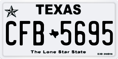 TX license plate CFB5695
