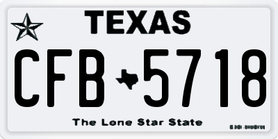 TX license plate CFB5718