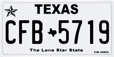TX license plate CFB5719