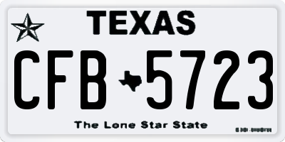 TX license plate CFB5723