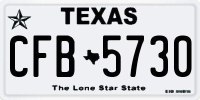 TX license plate CFB5730