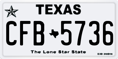 TX license plate CFB5736