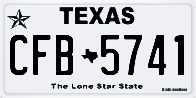 TX license plate CFB5741