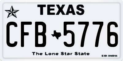 TX license plate CFB5776