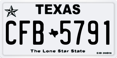 TX license plate CFB5791