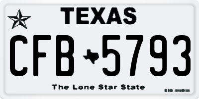 TX license plate CFB5793