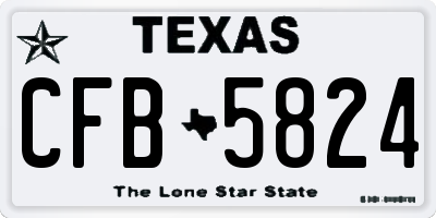 TX license plate CFB5824
