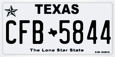 TX license plate CFB5844