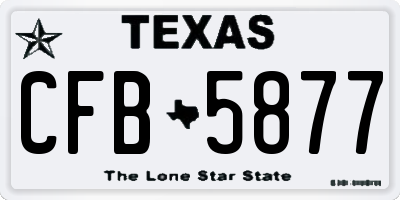 TX license plate CFB5877