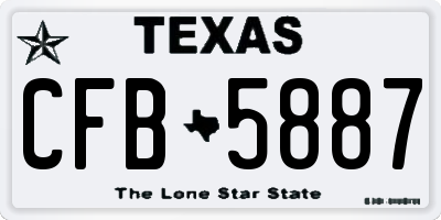 TX license plate CFB5887