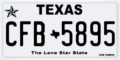TX license plate CFB5895