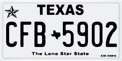 TX license plate CFB5902