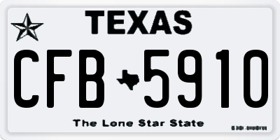 TX license plate CFB5910