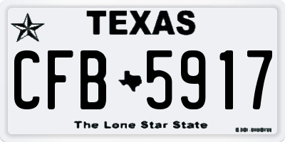 TX license plate CFB5917