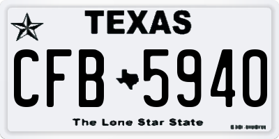TX license plate CFB5940