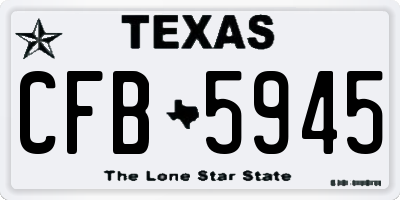 TX license plate CFB5945