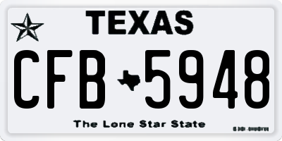 TX license plate CFB5948