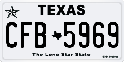 TX license plate CFB5969