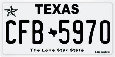 TX license plate CFB5970