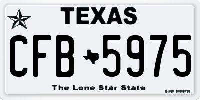 TX license plate CFB5975