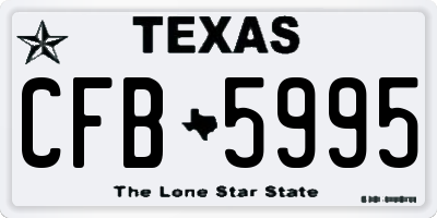 TX license plate CFB5995