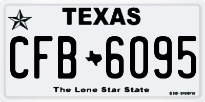 TX license plate CFB6095