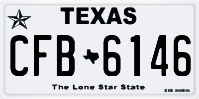 TX license plate CFB6146