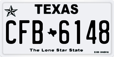 TX license plate CFB6148